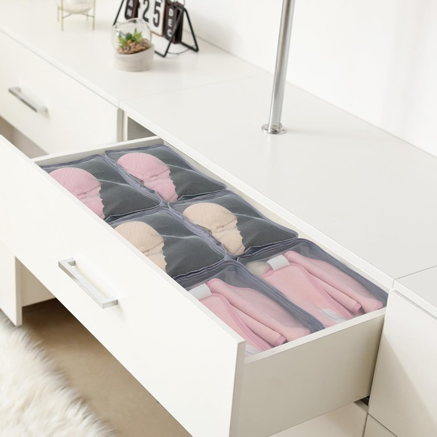 CvoMep 12 Pcs Packing Cubes Luggage Organizers Small Mesh Clothing Underwear Bag Foldable Laundry Bags for Travel Hiking Camping Backpacking - Image 5