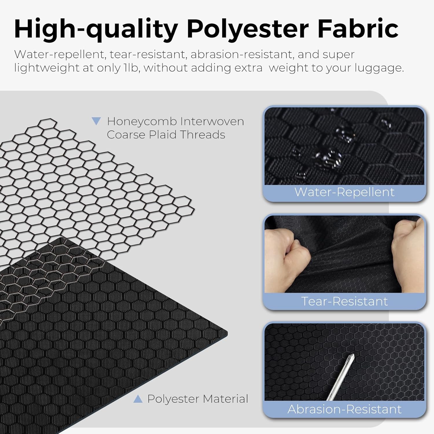 65L Duffle Bag with Shoes Compartment, Foldable Travel Duffel Bags for Men Women, Large Packable Travel Bag Water Repellent & Tear Resistant (Black) - Image 7